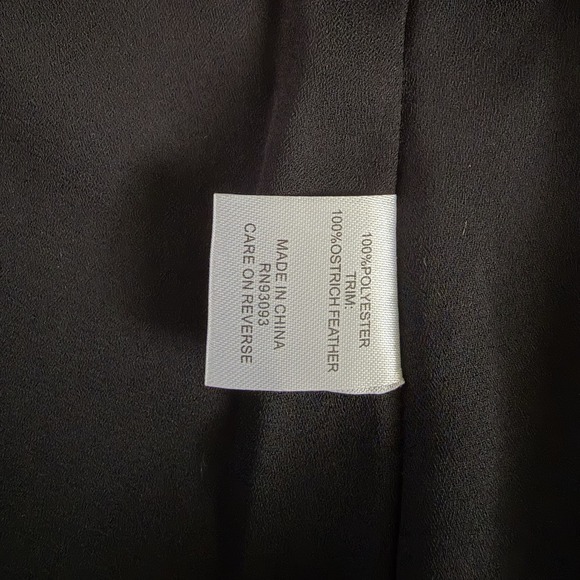 NWT Tyler Boe Bella Sequin Ostrich Feather Trim Black Tank Top - Picture 6 of 6